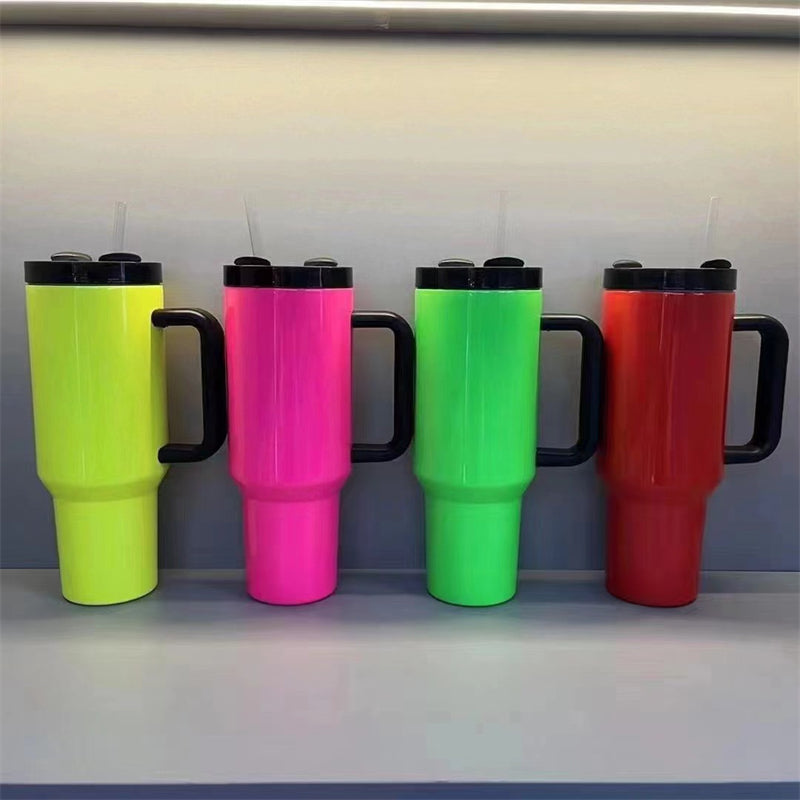 30oz/40oz Fluorescent Sublimation Quencher H2.0 Tumbler with Handle (16PCS/Case)