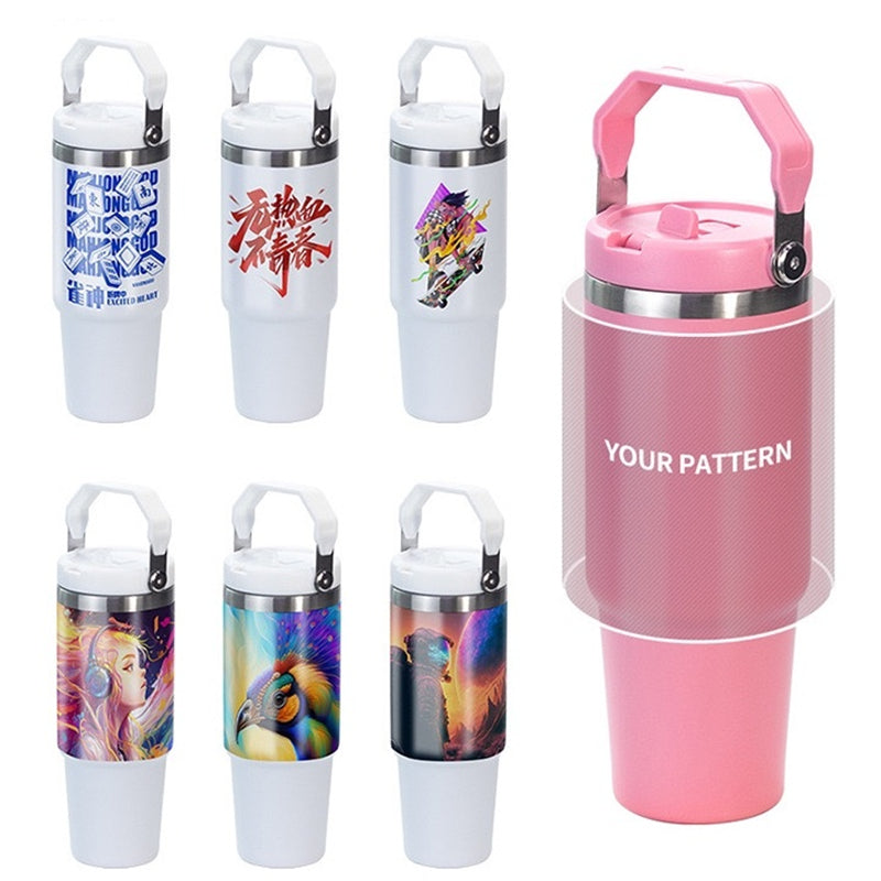 30oz Stainless Steel Sublimation Glossy/Matte Tumbler with Portable Handle (20PCS/Case)