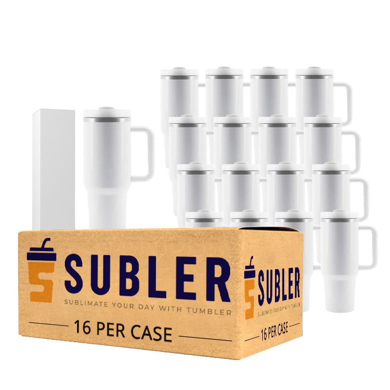 40oz Stainless Steel Stanley Dupe Tumbler 2.0 with Handle for Sublimation (16PCS/Case)