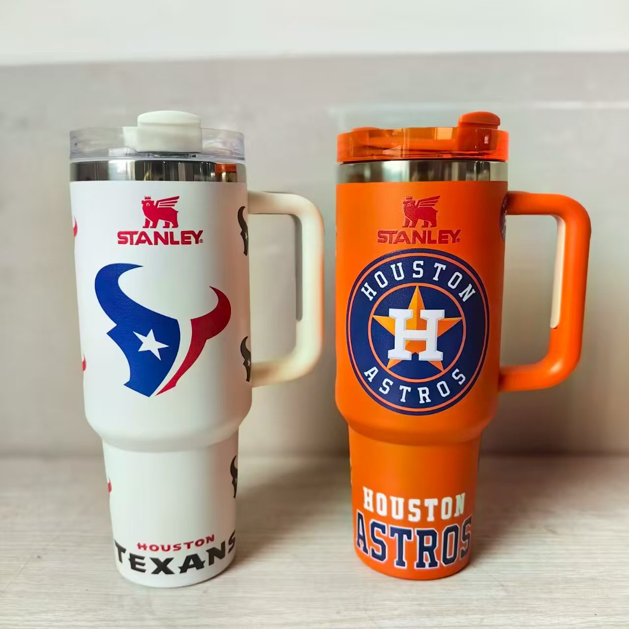 40oz Stanley Stainless Steel Tumbler NFL Football Personalized for Super Bowl 2026