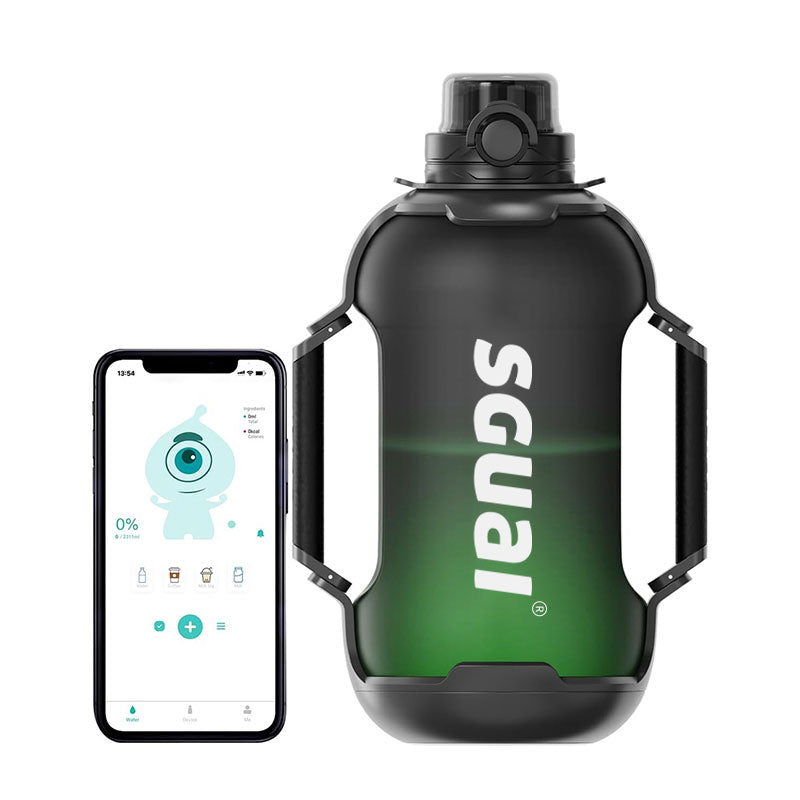 44oz SGUAI T30 Smart Athletic Water Bottle with Hydration Reminder Light-Up Alerts & Smart App