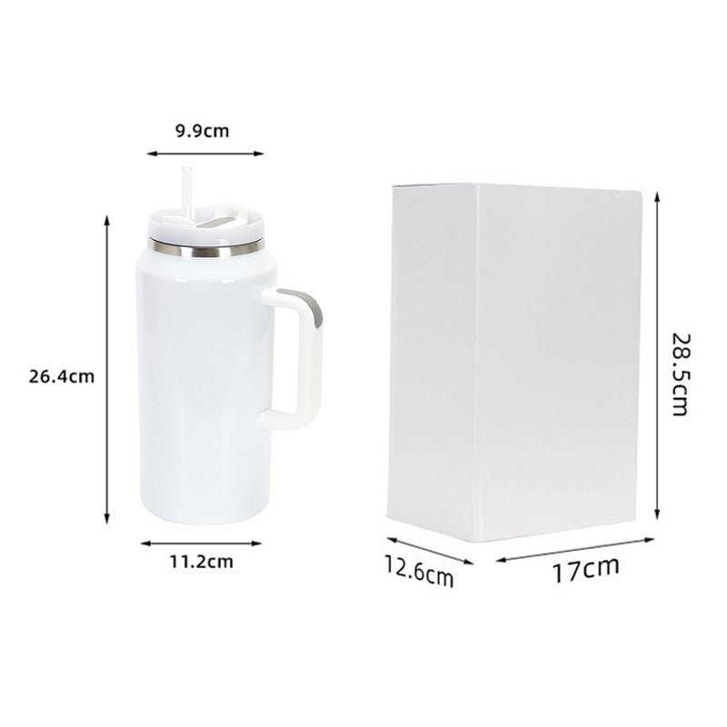 64oz Sublimation Quencher Tumbler Mug with Handle (16PCS/Pack)