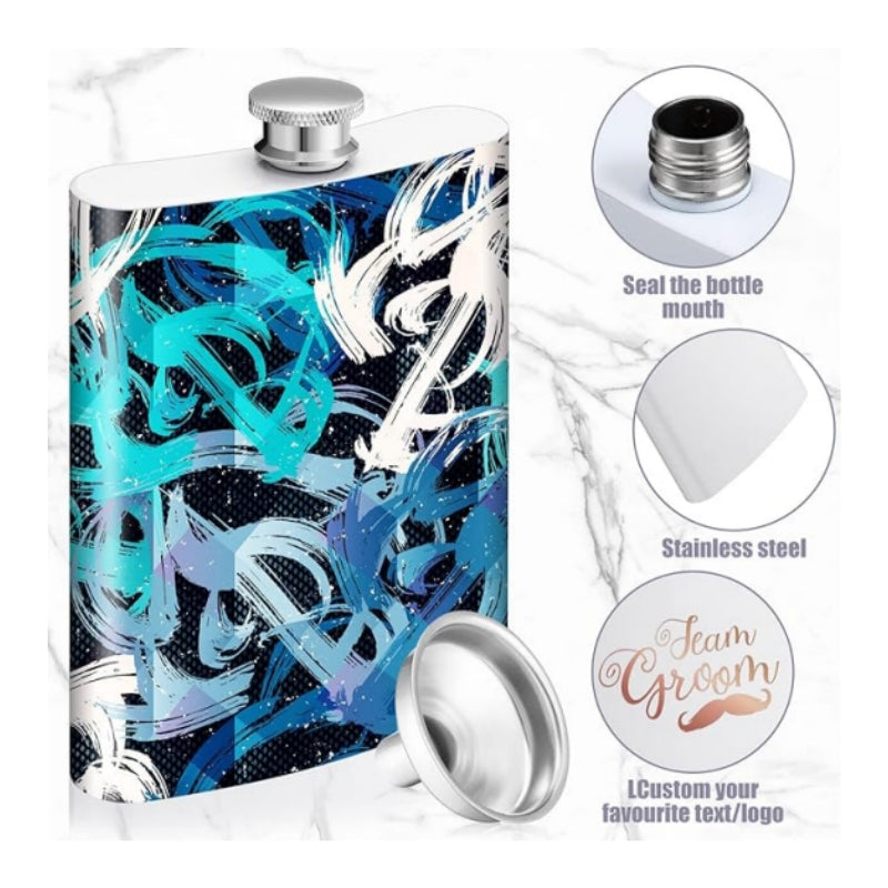 8oz White Stainless Steel Sublimation Flask Wine Water Bottle (27PCS/Case)