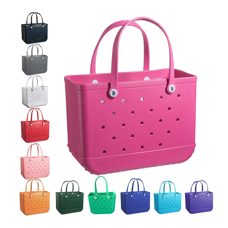Durable EVA Waterproof Beach Tote Bag With Multiple Colors and Sizes Available (10PCS)