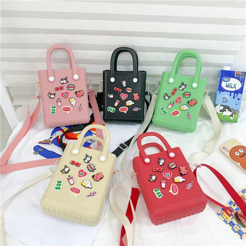 EVA Waterproof Beach Bag with Dazzle Cartoon Decor Crossbody Style (30PCS)