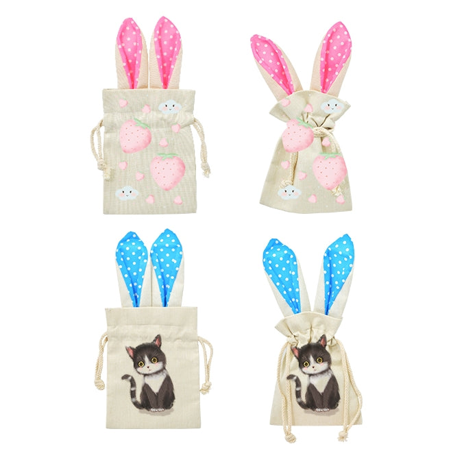 Easter Drawstring Bunny Bags with Rabbit Ears for Sublimation (30PCS/Case)