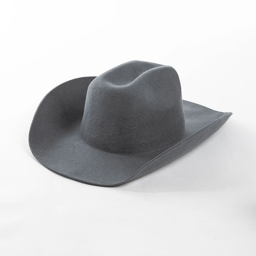 Premium Pure Wool Western Cowboy Hat - Classic Wide Brim Fedora | Wholesale MOQ 20PCS