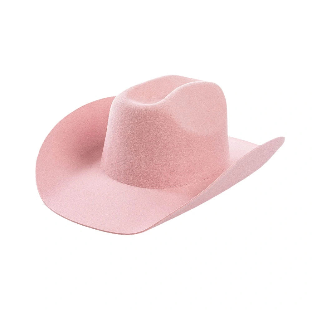 Premium Pure Wool Western Cowboy Hat - Classic Wide Brim Fedora | Wholesale MOQ 20PCS