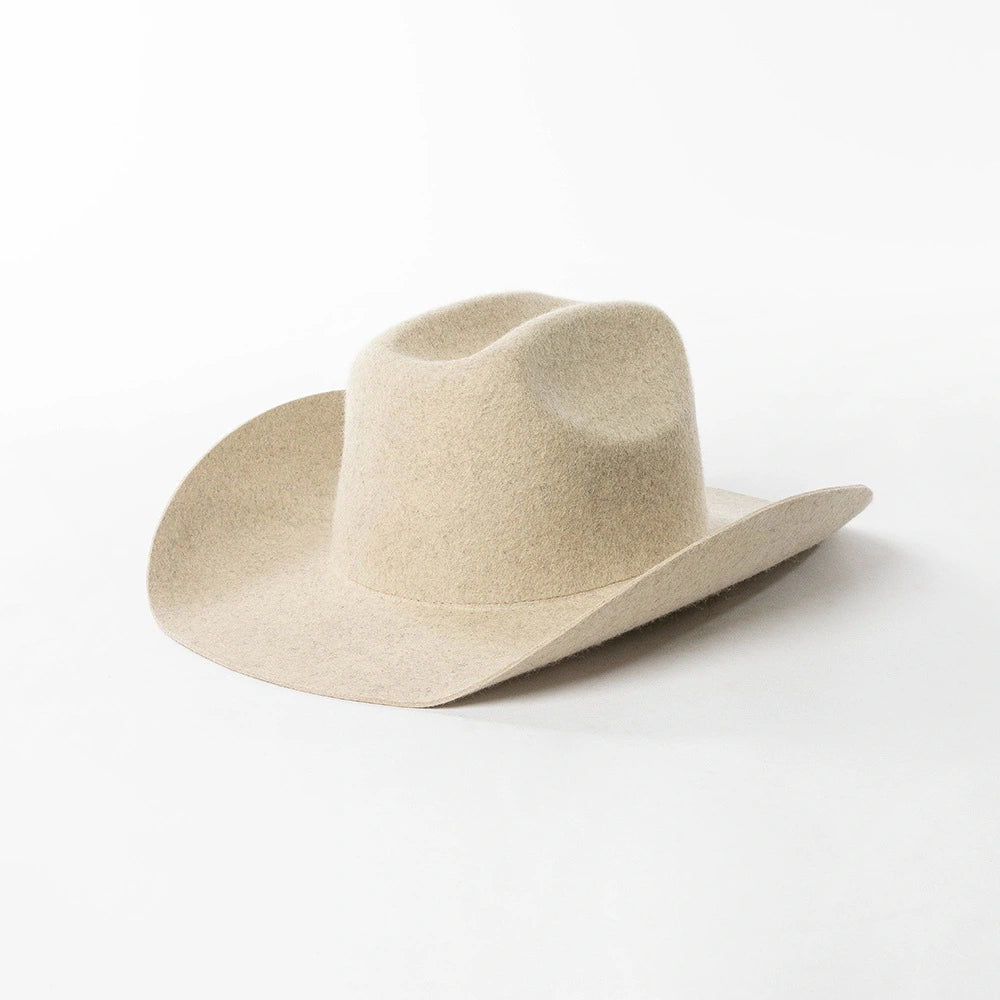 Premium Pure Wool Western Cowboy Hat - Classic Wide Brim Fedora | Wholesale MOQ 20PCS