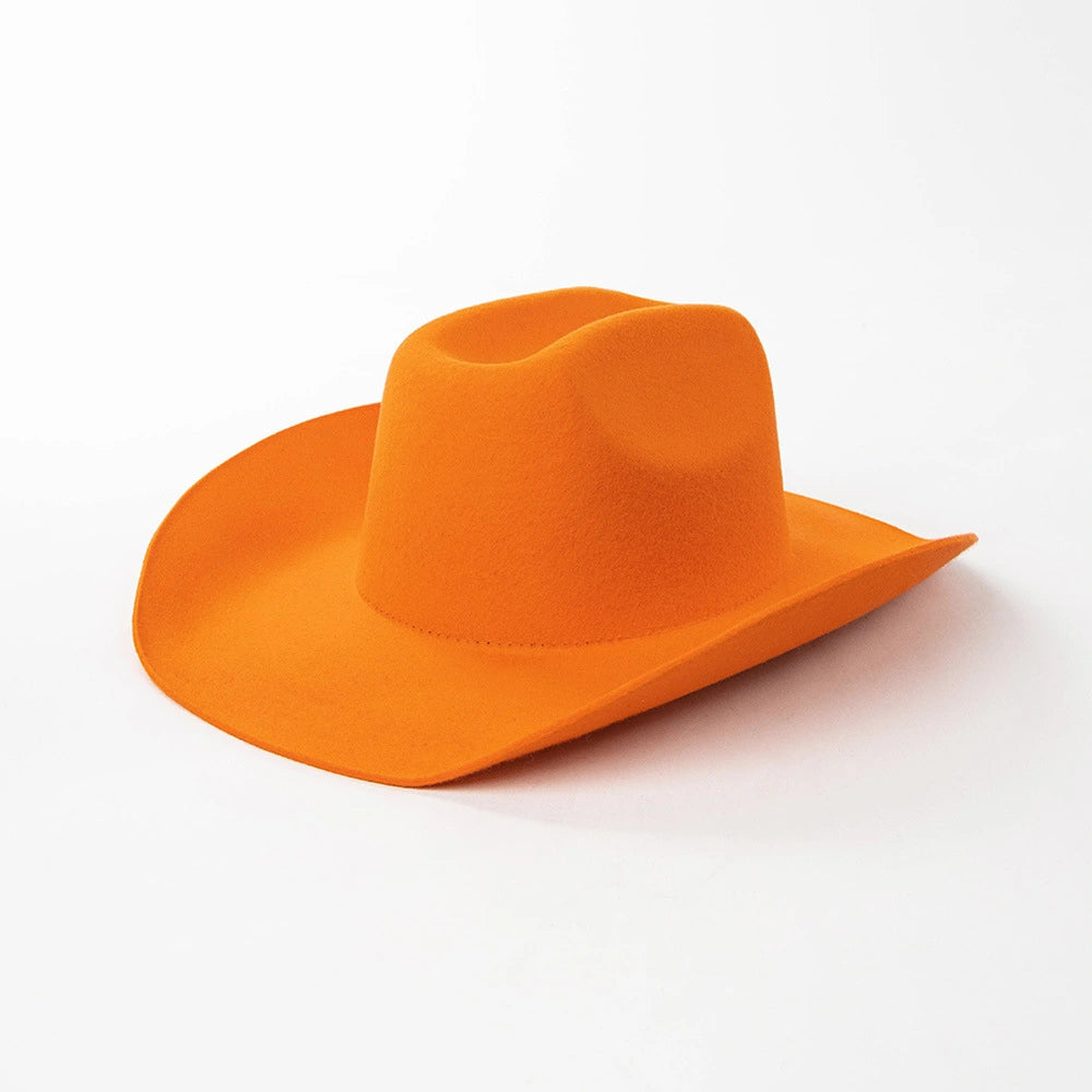Premium Pure Wool Western Cowboy Hat - Classic Wide Brim Fedora | Wholesale MOQ 20PCS