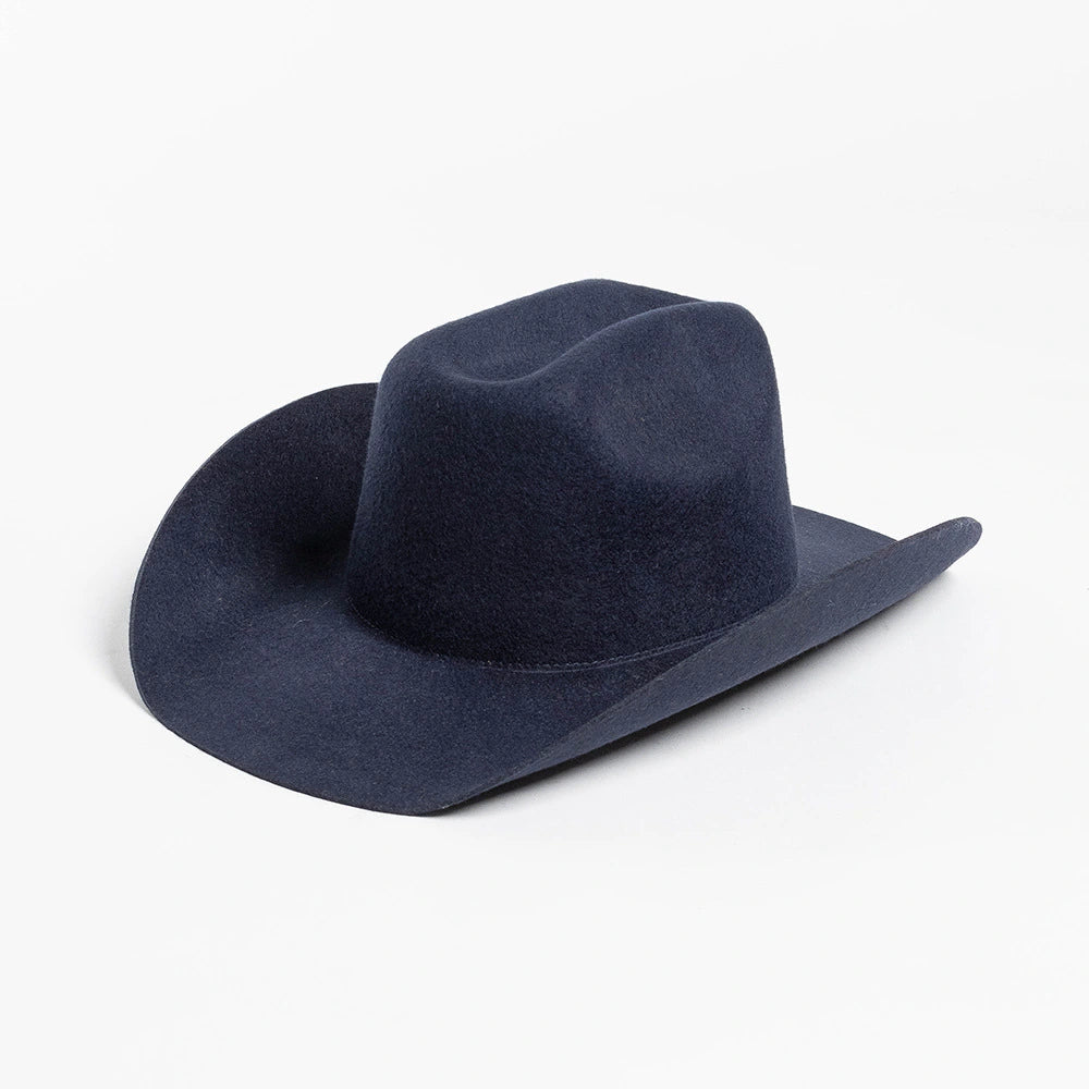 Premium Pure Wool Western Cowboy Hat - Classic Wide Brim Fedora | Wholesale MOQ 20PCS
