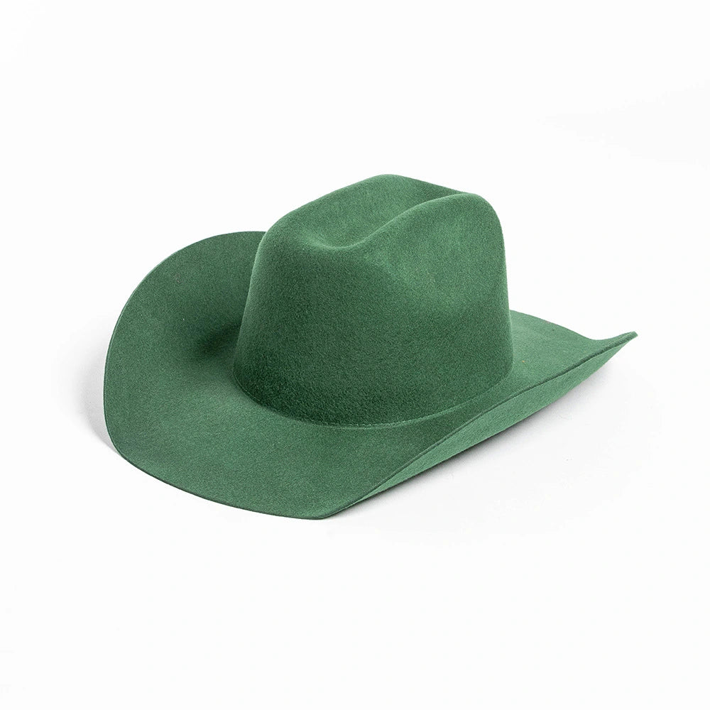 Premium Pure Wool Western Cowboy Hat - Classic Wide Brim Fedora | Wholesale MOQ 20PCS