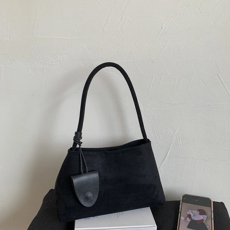 Instagram-Style Niche Design vegan suede Shoulder Bag