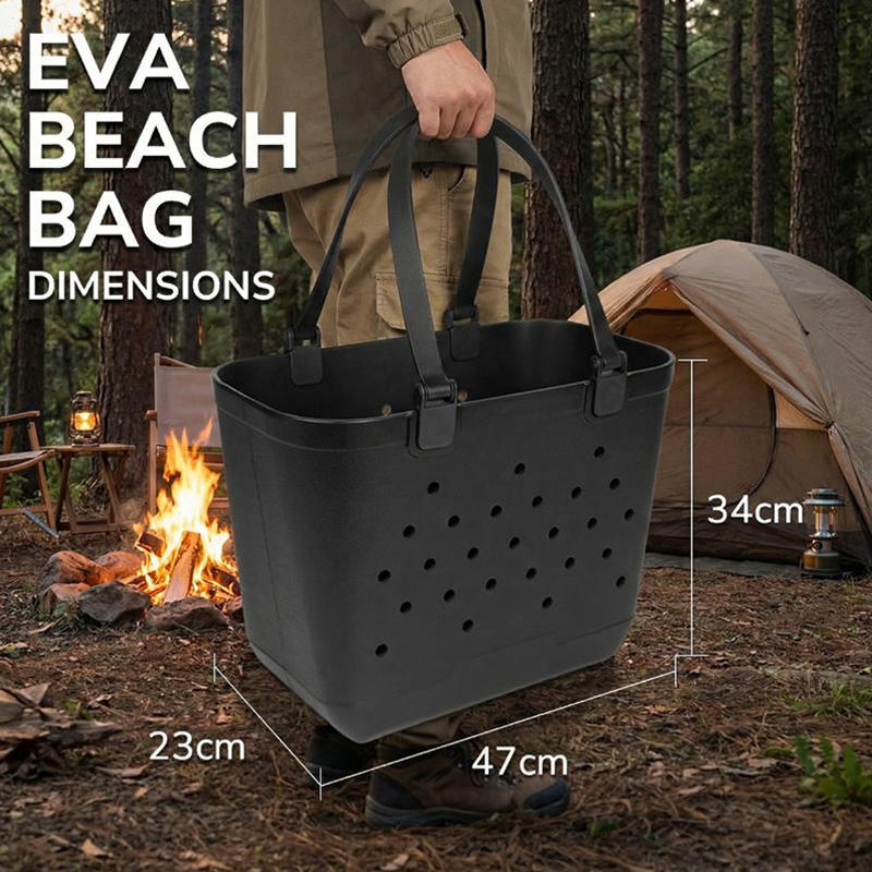 Large Capacity Waterproof EVA Beach Tote Bag – Removable Straps, Durable & Customizable (10PCS))