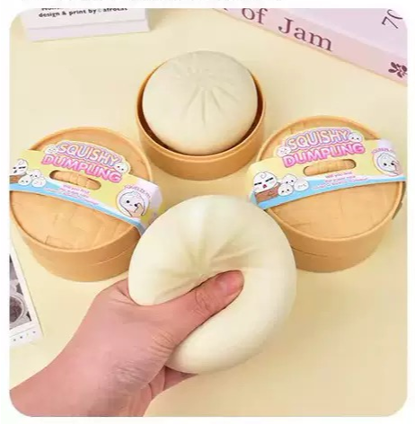 SUBLER Squishy Toys Blind Box Soft Sensory Squeeze Dumpling Toys Rare Golden Rainbow Bobun Stress Relief Toys 12pcs
