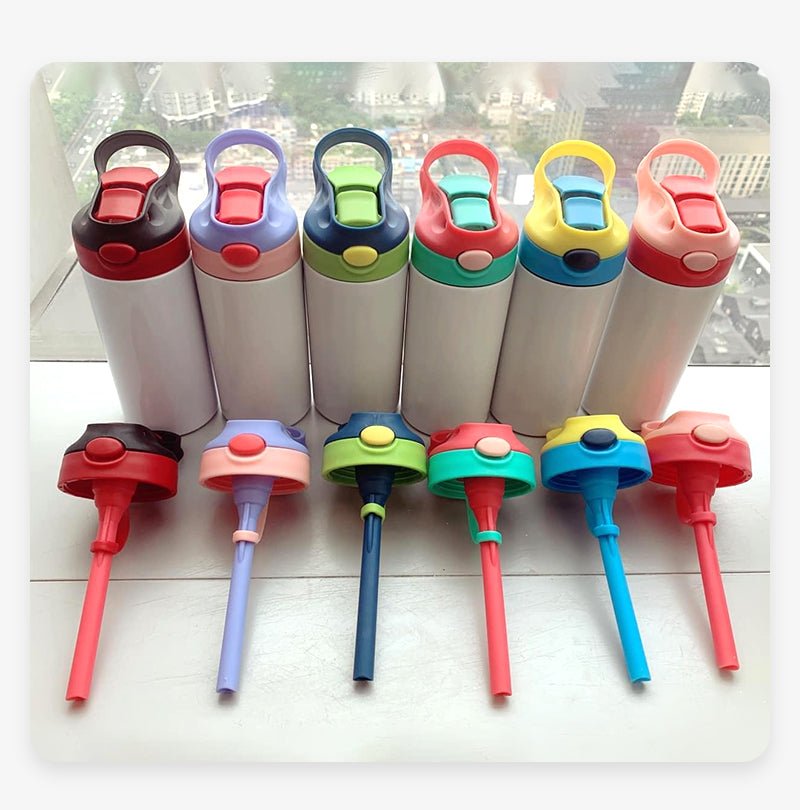 Replacement Lid with Straw for 12oz Kids Sippy Cup (30PCS)