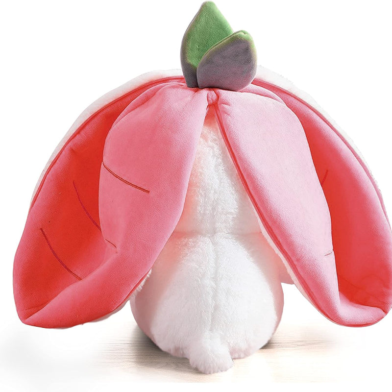 Reversible Bunny Rabbit & Strawberry Plush Pillow Doll for Easter (25PCS)