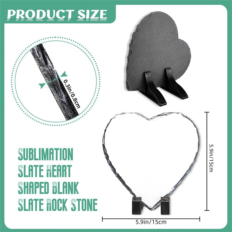 Rock Slate Photo Frame Blanks for Sublimation (15PCS Bulk)