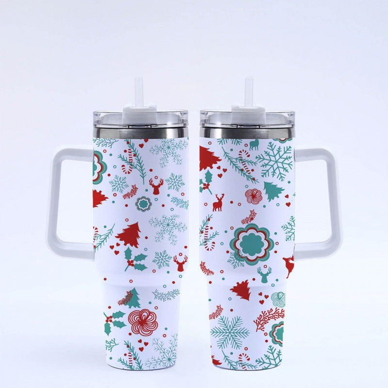 Christmas Gifts 40 oz Tumbler with Handle and Straw Lid 20pcs