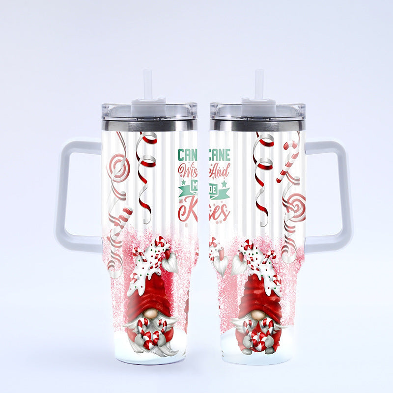 Christmas Gifts 40 oz Tumbler with Handle and Straw Lid 20pcs