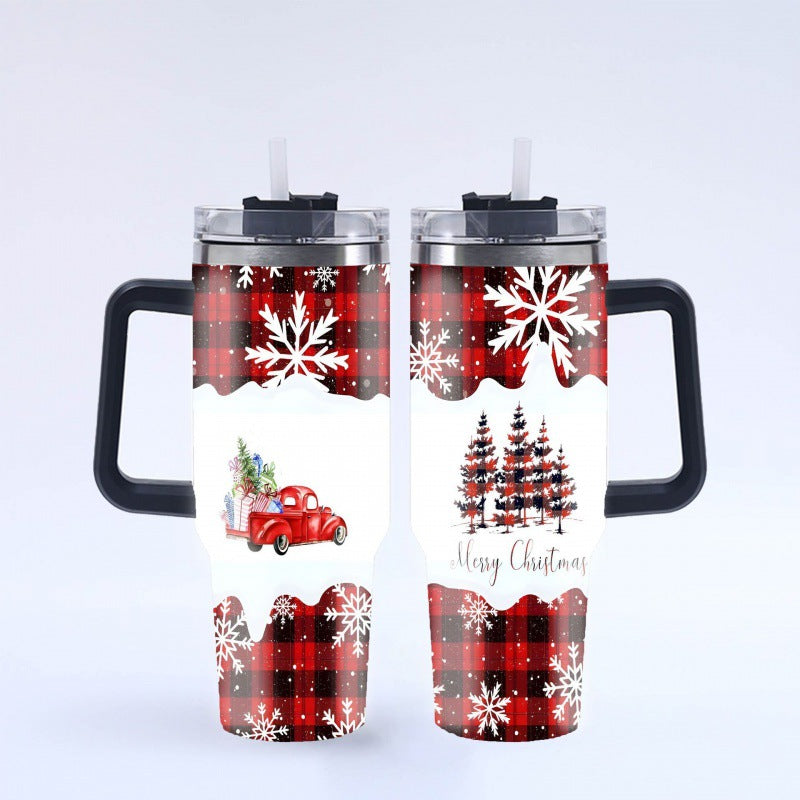 Christmas Gifts 40 oz Tumbler with Handle and Straw Lid 20pcs