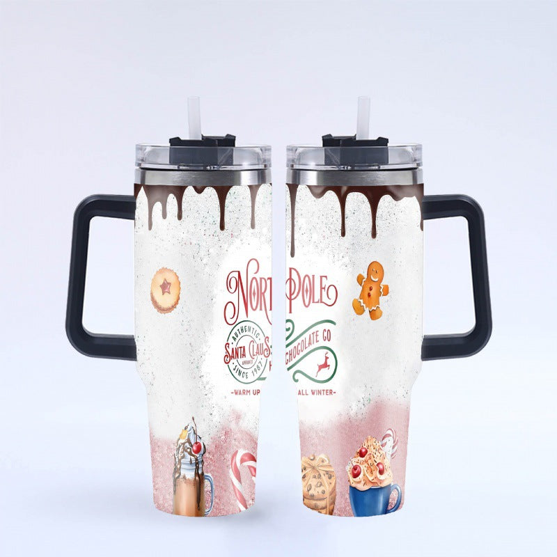 Christmas Gifts 40 oz Tumbler with Handle and Straw Lid 20pcs