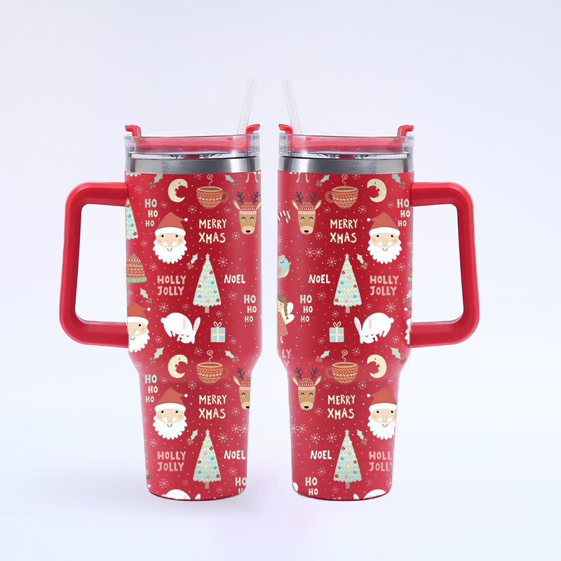 Christmas Gifts 40 oz Tumbler with Handle and Straw Lid 20pcs