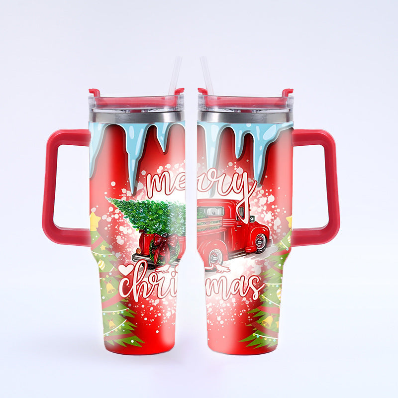 Christmas Gifts 40 oz Tumbler with Handle and Straw Lid 20pcs