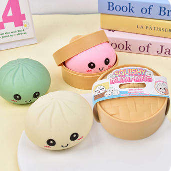 SUBLER Squishy Toys Blind Box Soft Sensory Squeeze Dumpling Toys Rare Golden Rainbow Bobun Stress Relief Toys 12pcs