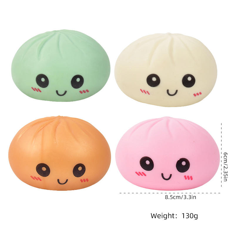 SUBLER Squishy Toys Blind Box Soft Sensory Squeeze Dumpling Toys Rare Golden Rainbow Bobun Stress Relief Toys 12pcs