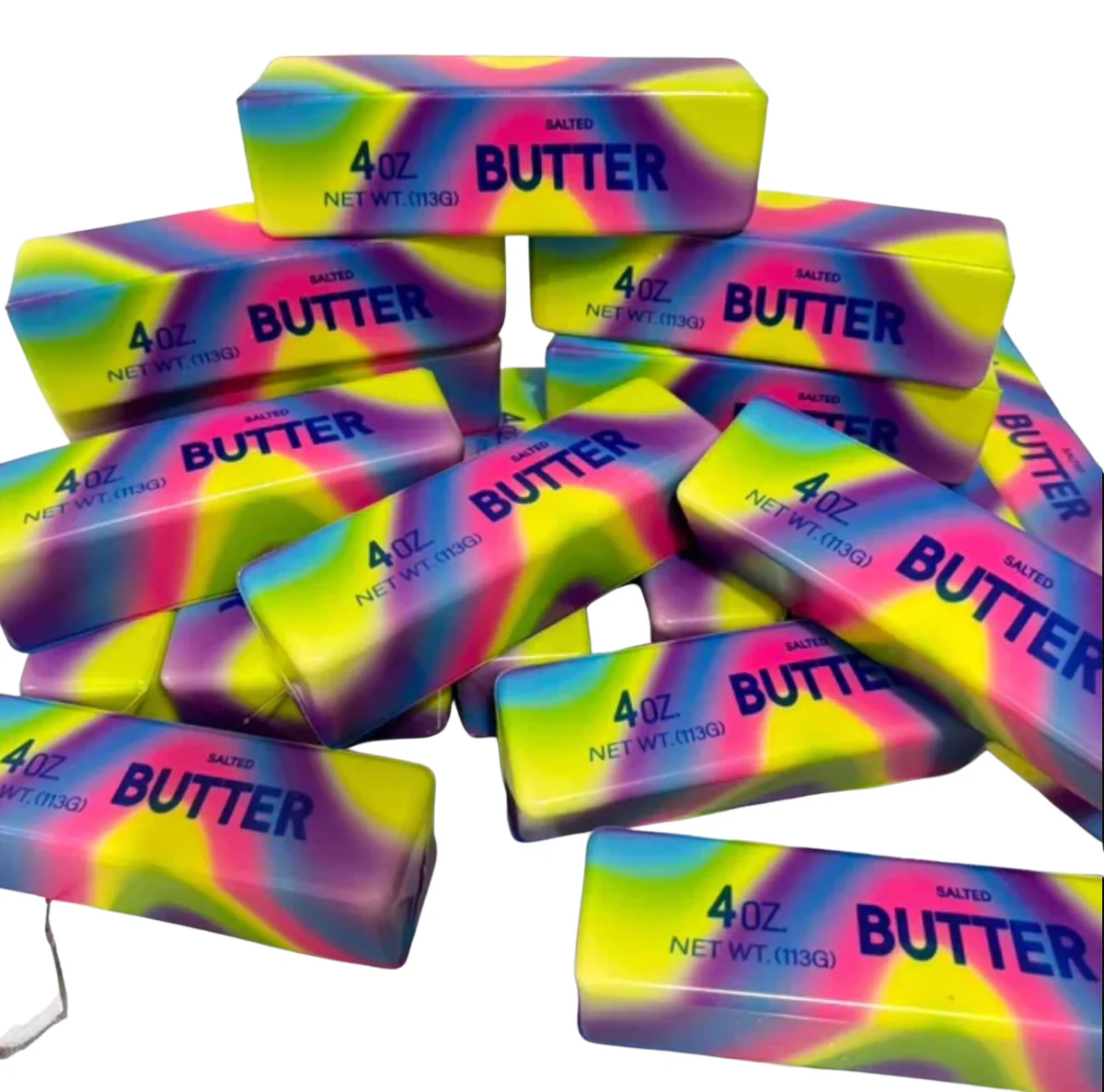 Slow Rising Butter Stick Silicone Squeeze Stress Relief Toy for Adults Children 100pcs