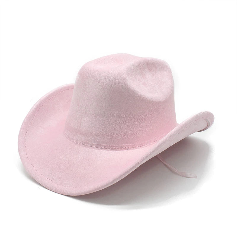 Solid Suede Panama Style Cowboy Hat - Blank & Customizable - Mixed Orders Support