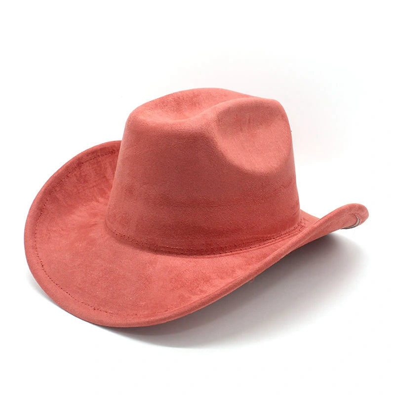 Solid Suede Panama Style Cowboy Hat - Blank & Customizable - Mixed Orders Support