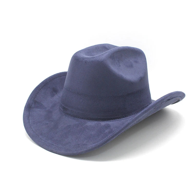Solid Suede Panama Style Cowboy Hat - Blank & Customizable - Mixed Orders Support