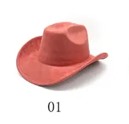 Solid Suede Panama Style Cowboy Hat - Blank & Customizable - Mixed Orders Support