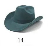 Solid Suede Panama Style Cowboy Hat - Blank & Customizable - Mixed Orders Support