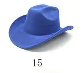 Solid Suede Panama Style Cowboy Hat - Blank & Customizable - Mixed Orders Support