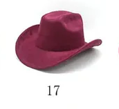 Solid Suede Panama Style Cowboy Hat - Blank & Customizable - Mixed Orders Support