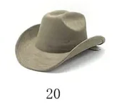 Solid Suede Panama Style Cowboy Hat - Blank & Customizable - Mixed Orders Support