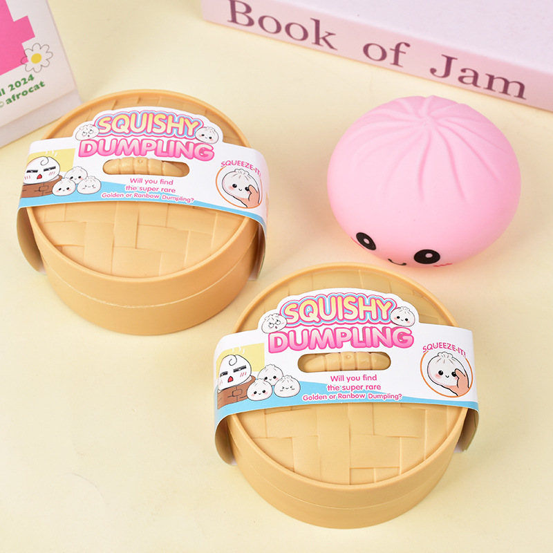 Squishy Dumpling Stress Ball Relief Squeezing Bun Toys 60pcs