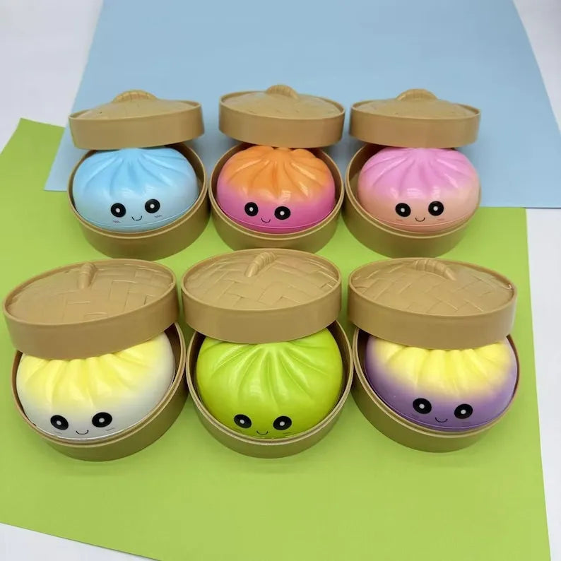 Squishy Slow Rising Colored Dumpling Sensory Stress Relief Toys 72pcs