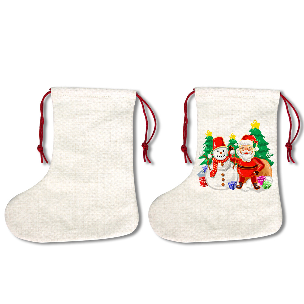 Sublimation Blank Christmas Linen Stockings (20PCS/Wholesale)