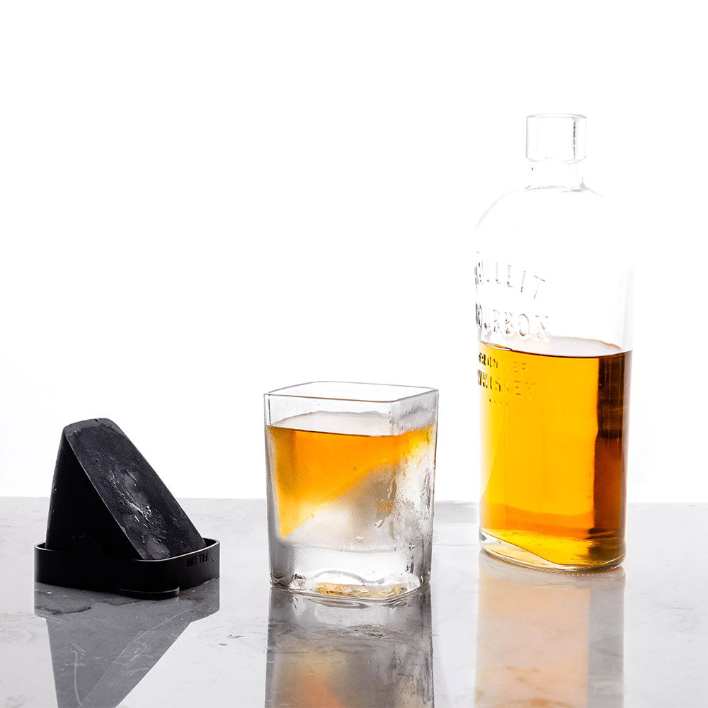 Transparent Whiskey Glass Cup Bar Glass Drinkware Cup With Silicone Ice Mold