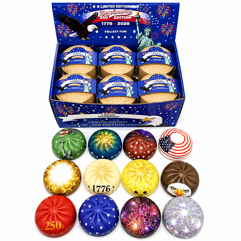 USA Themed Squishy Dumplings American Liberty Stress Relief Toy 72pcs