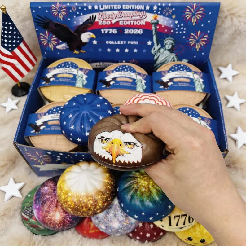USA Themed Squishy Dumplings American Liberty Stress Relief Toy 72pcs