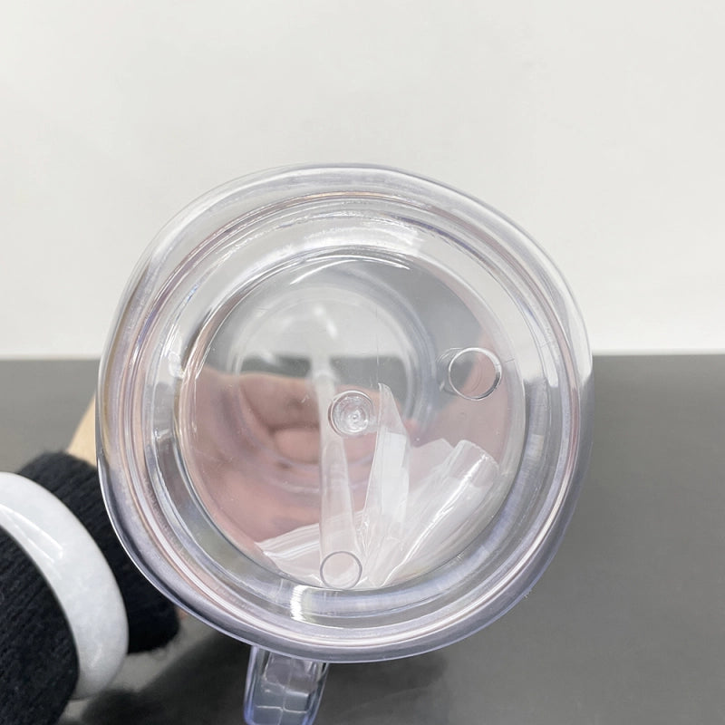 USA Warehouse Snow Globe 20oz Plastic Mason Jars with Handles (Pre-drilled Hole and Plug)