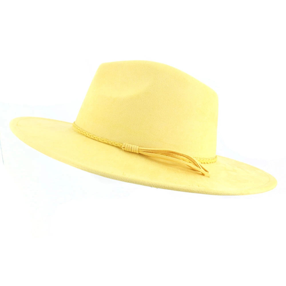 Wide Brim Vegan Suede Blank Hat - Customizable Boho Rancher Fedora - USA MOQ 25PCS