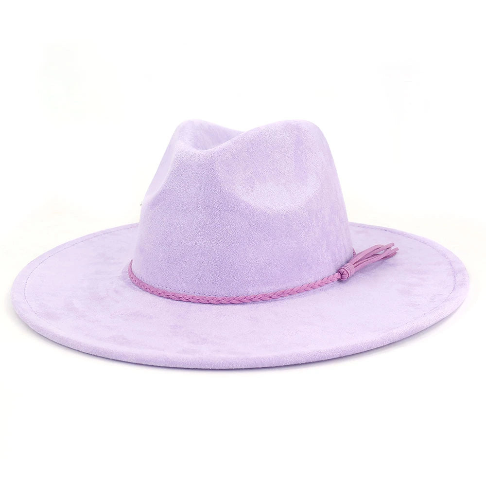 Wide Brim Vegan Suede Blank Hat - Customizable Boho Rancher Fedora - USA MOQ 25PCS
