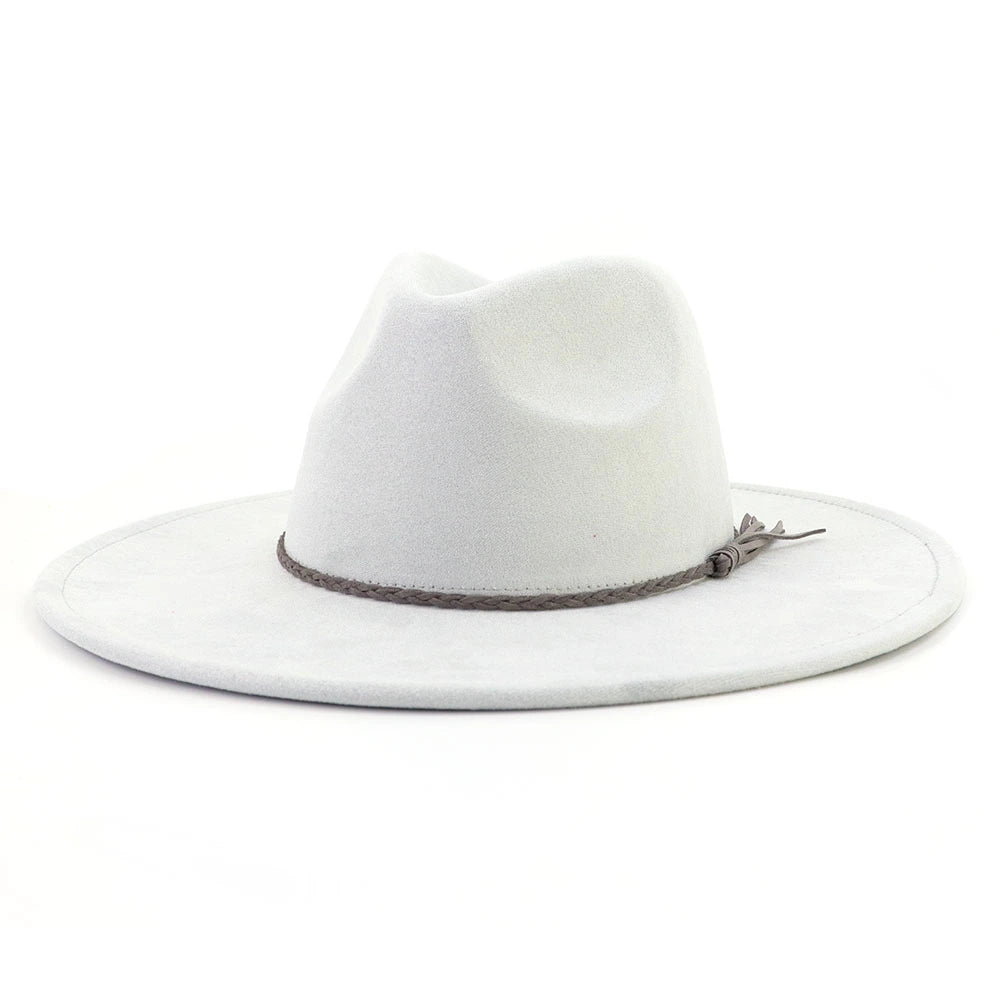 Wide Brim Vegan Suede Blank Hat - Customizable Boho Rancher Fedora - USA MOQ 25PCS