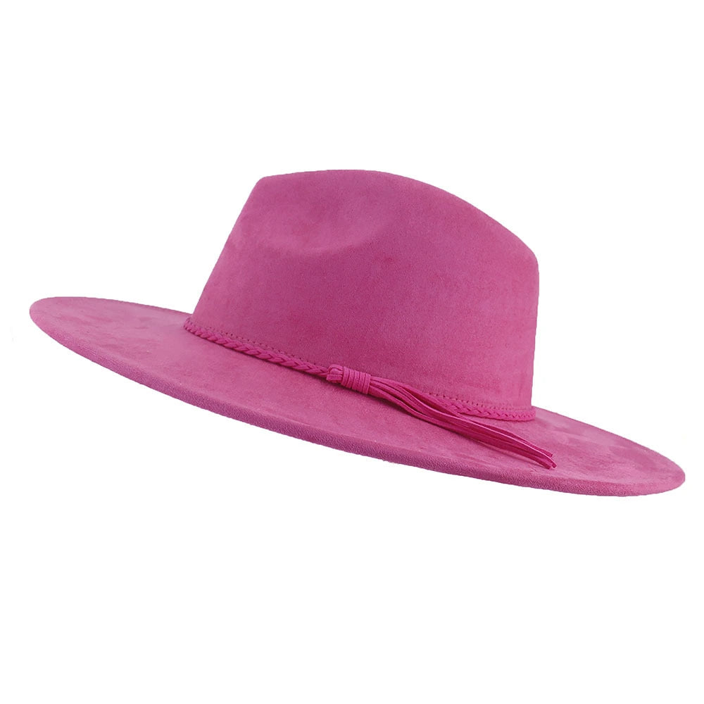 Wide Brim Vegan Suede Blank Hat - Customizable Boho Rancher Fedora - USA MOQ 25PCS